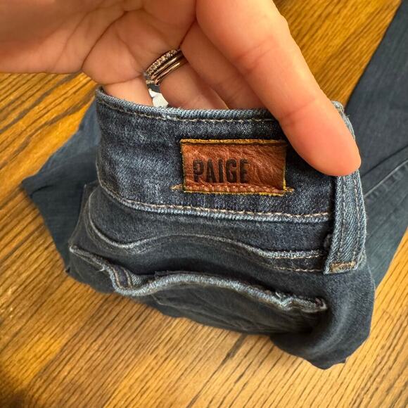Paige Skyline Ankle Peg Jeans | Size 29 | Dark Wash Slim Fit Stretch Denim - Picture 6 of 12
